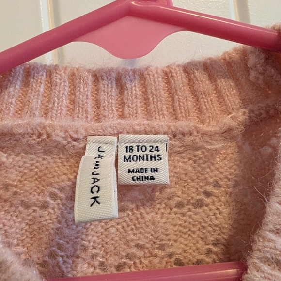 Janie and Jack Soft Pink Knit Sweater - Picture 2 of 4